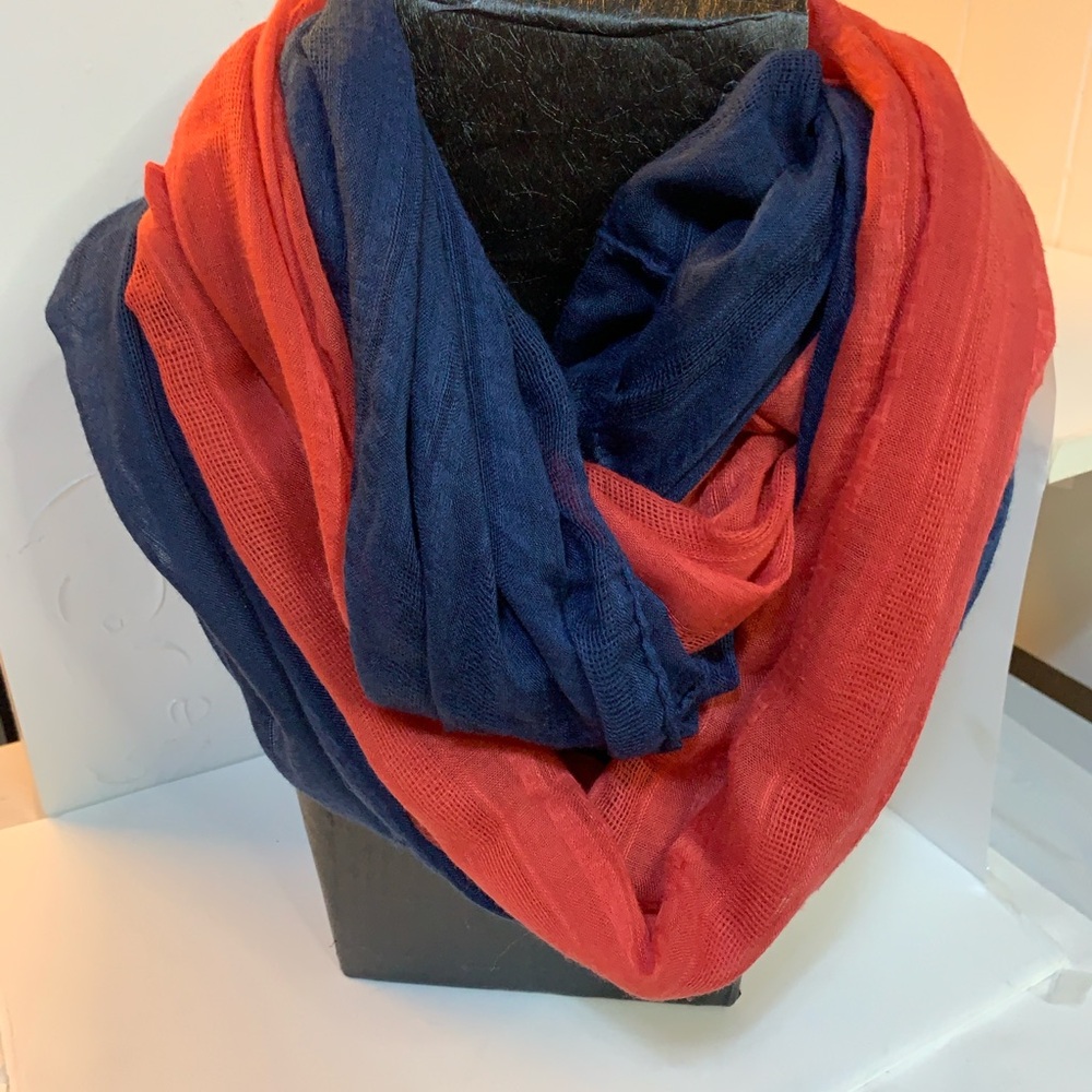 Pink and Blue Infinity Scarves
